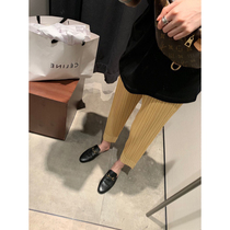 NSS COLLECTION three homes small feet new nine fold fold split leg pants giant thin elastic waist