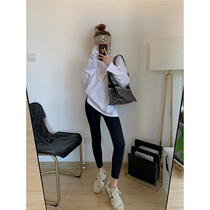 NSS COLLECTION giant easy to wear base shirt loose long sleeve side fork back small design slim T-shirt