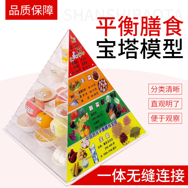 2022新版膳食宝塔中国居民膳食平衡宝塔模型金字塔膳食宝塔模型