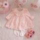 Children's dress 2021 spring and summer new Korean version of baby girl foreign style princess dress 0-1 years old infant doll dress