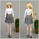 30cm Xinyi Keer 6-point doll clothes supermodel peach blythe small cloth plaid pleated skirt jk short skirt