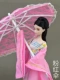 Đầm búp bê 6 điểm bé gái đồ chơi mini phụ kiện tim Yi Xin Xin trang phục cổ tích ô lụa