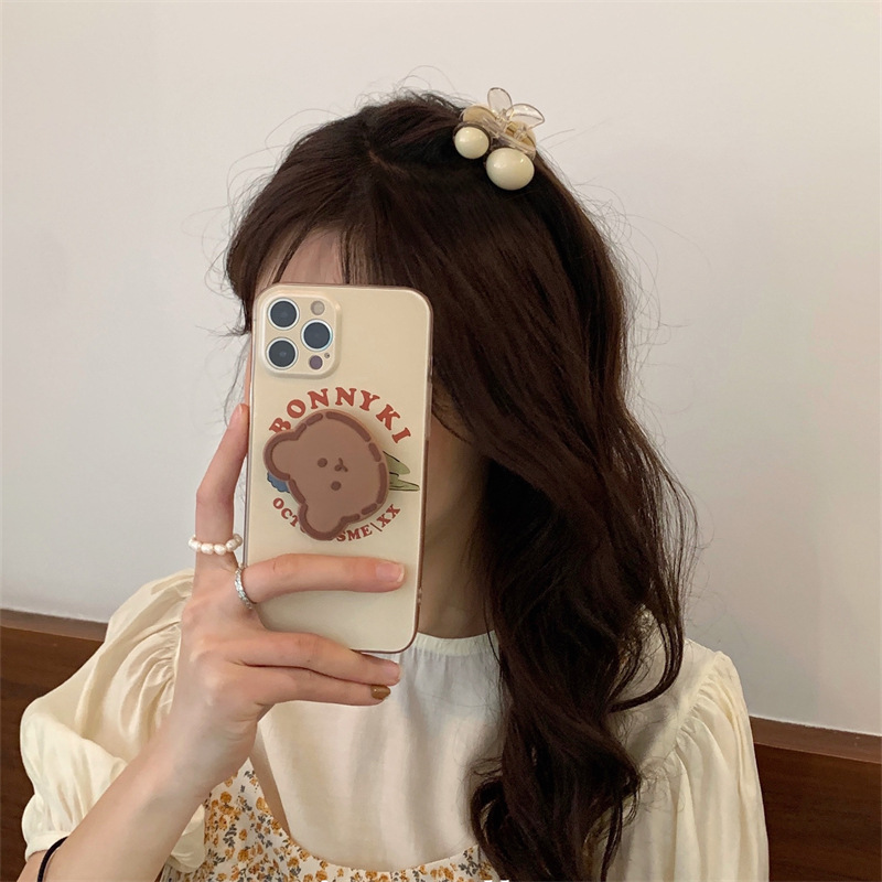 South Korea Ins Retro Teenage Girl Chic Milk White Cherry Grip Clip Cute Grip Clip Hair Clip Hair Clip Hair Clip Hair Clip