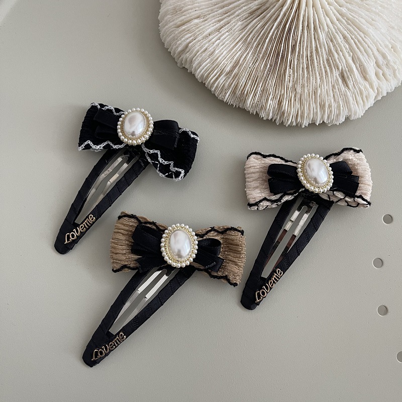 vintage ~ butterfly knot hair clip woman small fragrant wind and sea clamp hair ring hair accessories head decoration maiden hair ring and hairpin hairpin