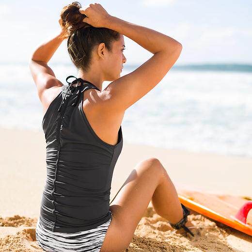 Women's Two-Piece Swimwear Sleeveless Sunscreen Vest European and American Hot Spring Hooded Seaside Beach Hotel Quick Dry Specials