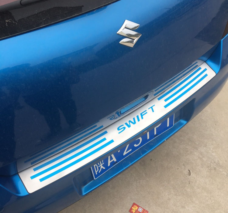 05-15 Suzuki old Swift rear guard plate New Swift stainless steel rear bar trim Extended rear pedal