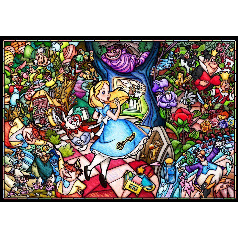 Original Japanese Tenyo puzzle plastic transparent 500 pieces resin 1000 pieces Alice alice