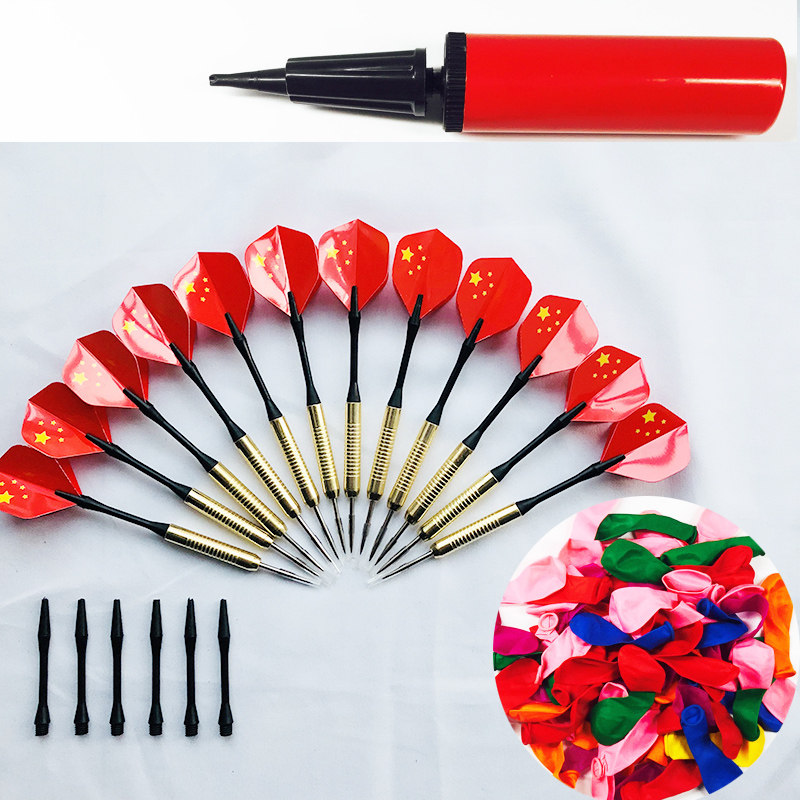 Flag Darts 12pcs Package Price Adult Game Professional Darts Needle Tie Balloon Dart Knife Bar Dart Toy