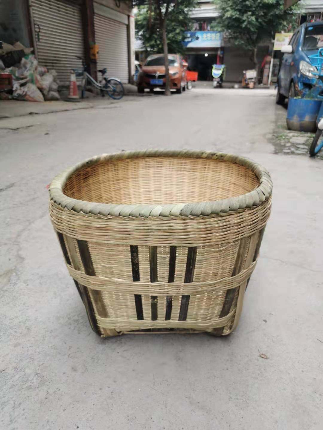 批发大箩筐手工精细竹编框竹大箩篼收纳大竹筐子竹篓环保超市装饰-阿里巴巴