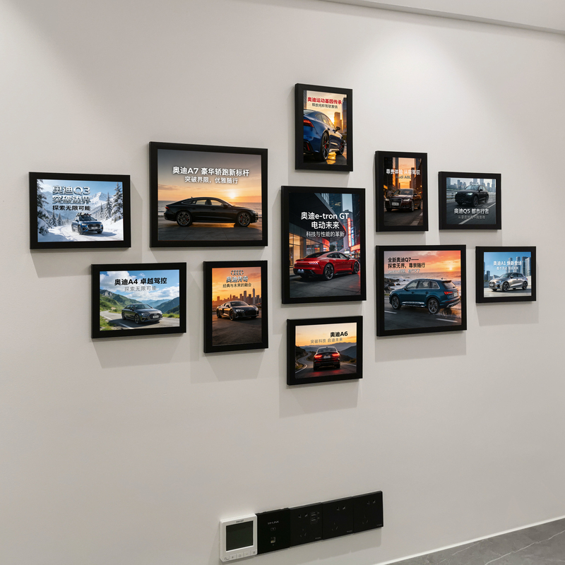 New Audi Car-Themed Photo Wall Decoration for Living Room, Bedroom, Car Fan Posters, Dormitory, Auto Repair Shop Wall Stickers