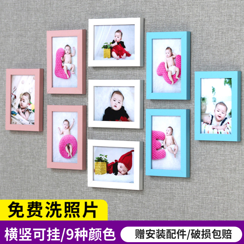 Free Punching Photo Wall Decoration Living Room Photo Frame Wall Creative Bedroom Photo Frame Hanging Wall Combo Eurostyle Photo Wall Photo Gallery