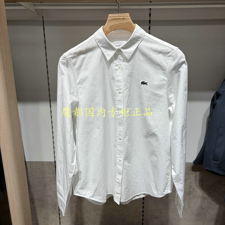 French Crocodile Cf1195 Lacoste 2026 New Autum Style Women's Work Clothing Simple Long-Sleeved Shirt
