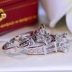 18K Bạch kim Ruby Tháp Eiffel Nhẫn kim cương Hồng vàng Nhẫn bạc Sterling Nhập khẩu Màu D Nhẫn kim cương Moissan Nữ - Nhẫn