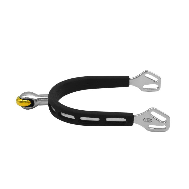 German HS Spurs 33mm parallel gold ball barrier Spurs suitable for sensitive horses to avoid scratches