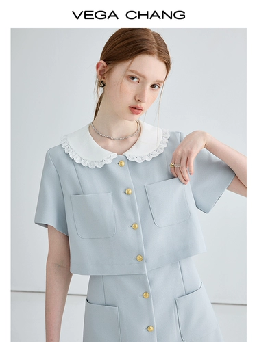 Небольшая дизайнерская кукла, комплект, платье, тренд сезона, кукольный воротник