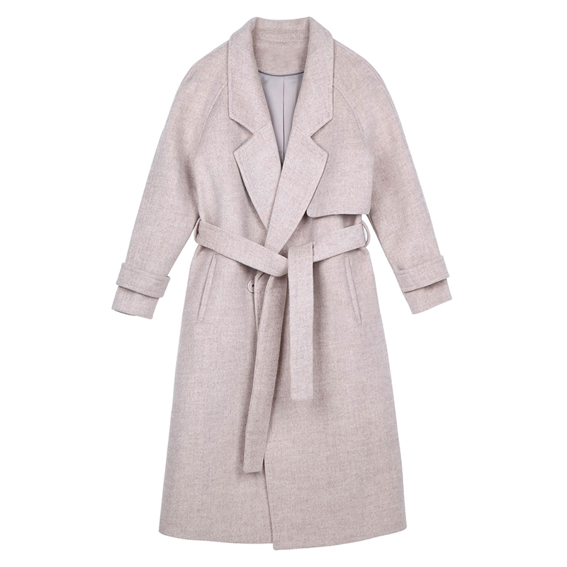 VEGA CHANG woolen coat women's mid-length 2021 autumn/winter new slim slim tweed coat tide