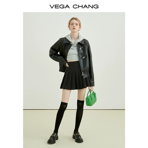 VEGA CHANG Осенняя полиуретановая куртка, 2025 года, в корейском стиле