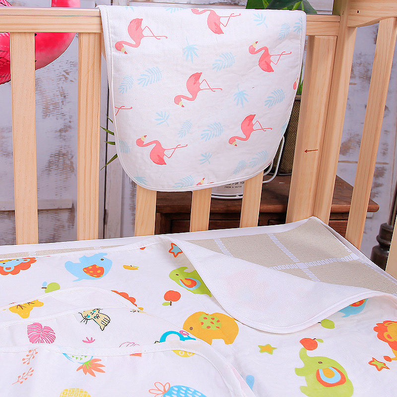 (two sets) newborn gauze small anti-urine pad baby washable anti-urine pad four seasons gauze anti-urine pad