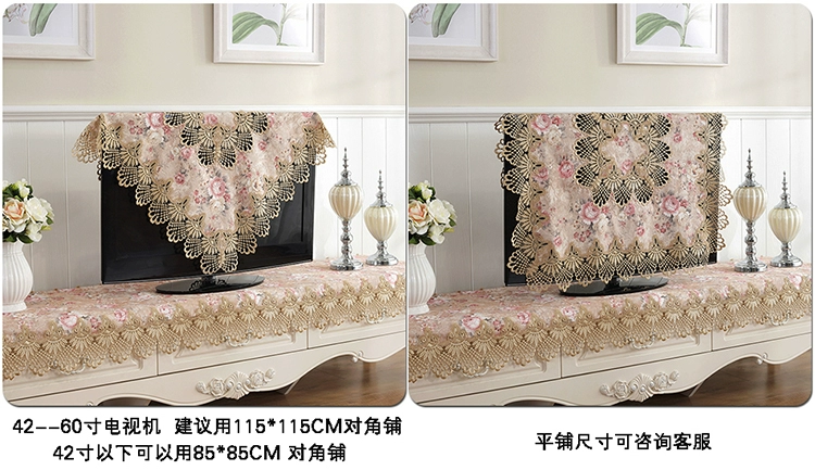 Khăn trải bàn vuông vải ren cổ điển Bắc Âu vuông bàn vải mạt chược máy hộ gia đình tám cổ tích bàn vải bìa vải