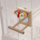 Parrot mirror chewing toy stand tiger skin peony decompression special and boredom log stand pole platform birdcage supplies