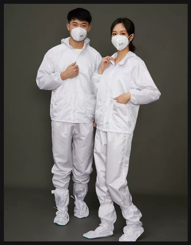 Quần áo chống bụi trùm đầu chống tĩnh điện tách quần áo sạch bụi công nghiệp bụi công nghiệp xưởng thực phẩm quần áo bảo hộ lao động dính liền áo phòng quần áo phòng sạch rời
