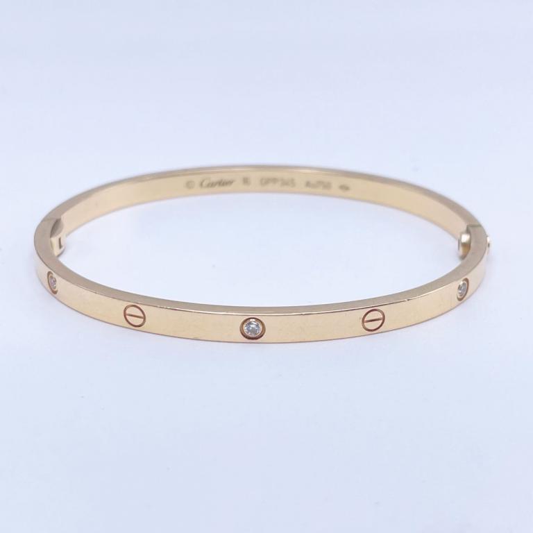 Cartier Narrow Version 6-Diamond Bracelet Rose Gold 16 # 19-Year Full Set W59839 Cartier Narrow Version 6-Diamond Bracelet Rose Gold 16 # 19-Year Full Set W59839