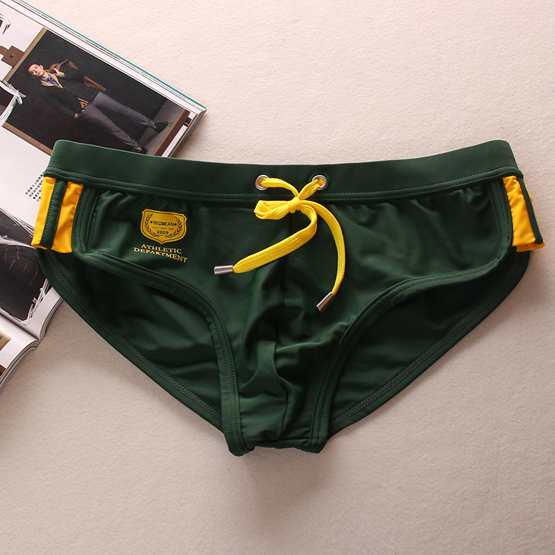 2026 New Trendy Men's Swimwear Low-Rise Sexy Swim Trunks Sports Men's Professional Swim Trunks Triangle Swimming Trunks