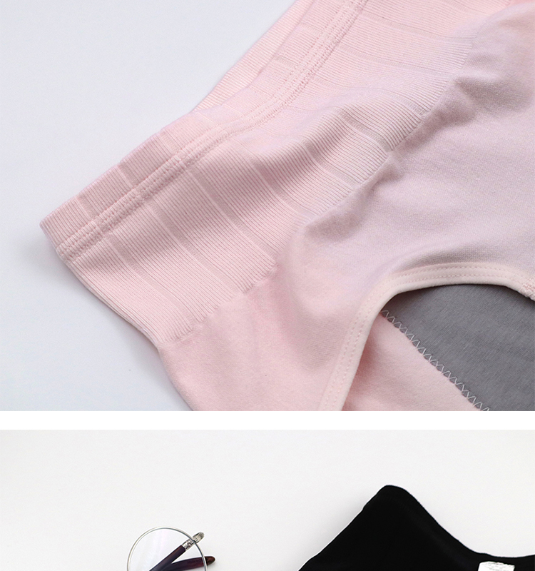 Cao eo liền mạch sinh lý đồ lót cotton thời kỳ kinh nguyệt rò rỉ đồ lót giả dì quần ấm cung thắt lưng quần sinh lý quan lot nam