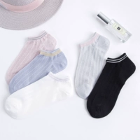 Vớ vớ nữ vớ cotton nông miệng vớ cotton đế thấp có lỗ thoáng khí siêu mỏng vớ ngắn mùa xuân và mùa hè - Vớ sợi tre