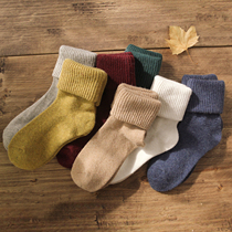 Thick socks plus cashmere socks ladies warm socks autumn and winter super thick winter socks Korean version of wool socks