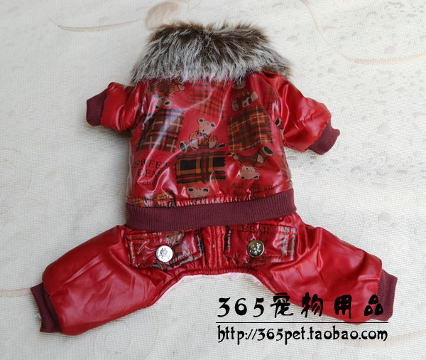 #clearance Winnie the Pooh four-legged windbreaker dog cotton coat dog winter coat