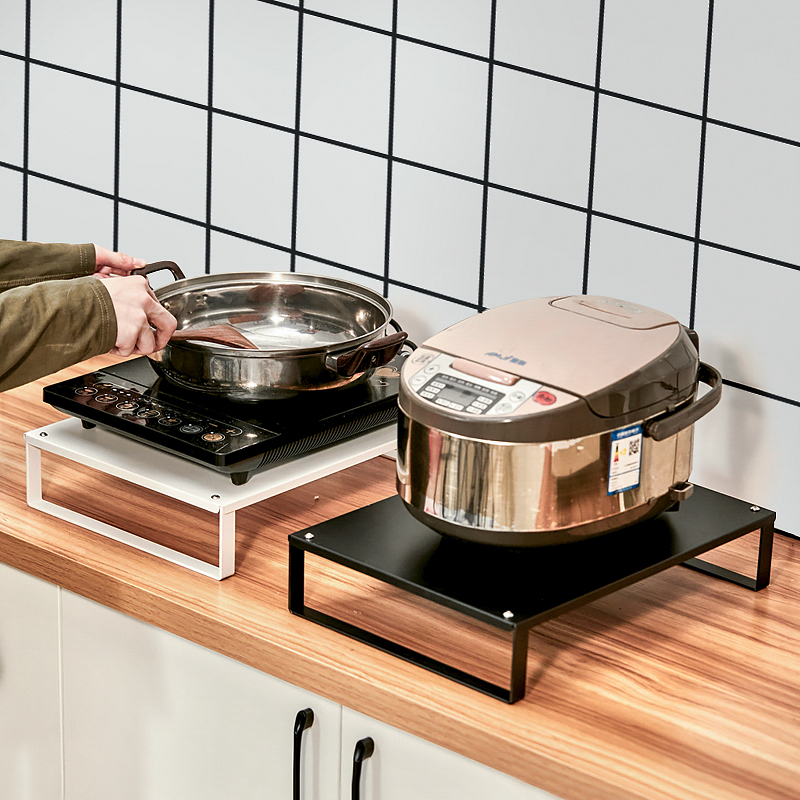 Kitchen storage rack induction cooker bracket stove storage cover rack multifunctional household gas gas stove cover