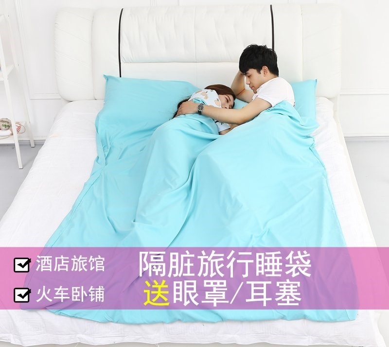 Túi ngủ người lớn du lịch bẩn bông bốn mùa du lịch di động đơn siêu nhẹ đôi khách sạn một lần túi ngủ desert fox