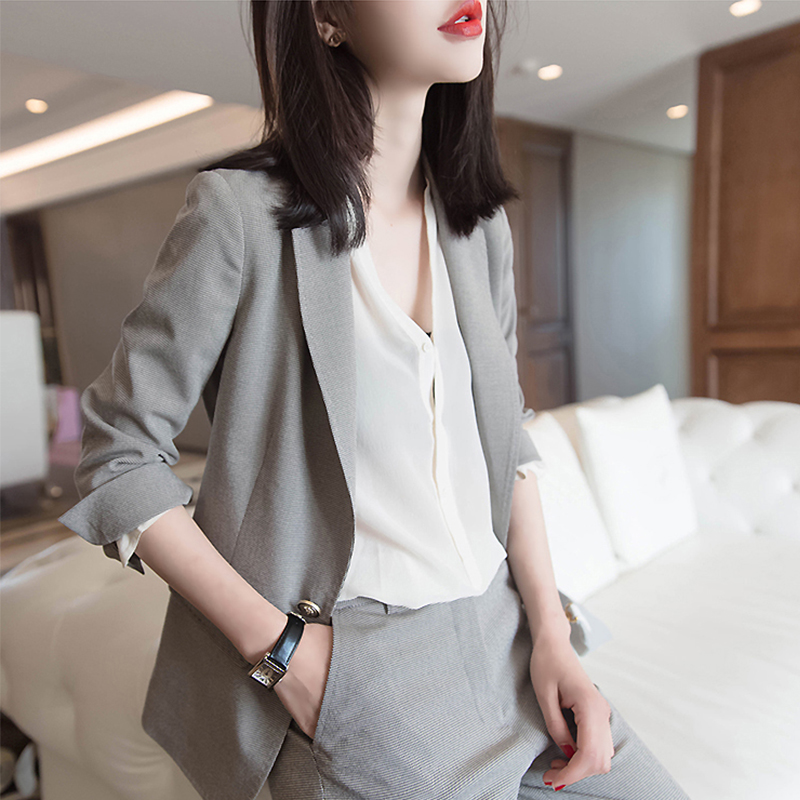 SNICYKER Professional Suit Suit Women's Fashion Temperament Can Be Sweet and Salt Suit Goddess Fan Xiaoxiang Wind Two-piece Set