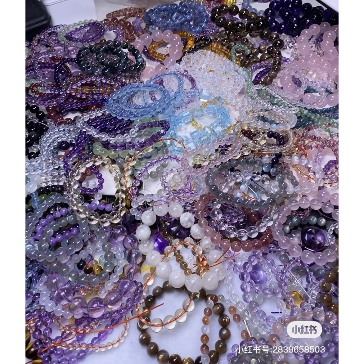 純粋な天然ブラジル産アメジスト、モルガンピンクアクアマリン、グレープ、ゴールデンクリスタル、ストロベリーパープルイエローローズクリスタルブレスレット、女性用