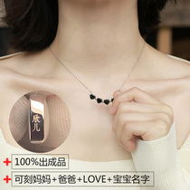 Four-leaf clover fetal hair souvenir breast milk pendant making DIY sterling silver necklace handmade fetal hair kit