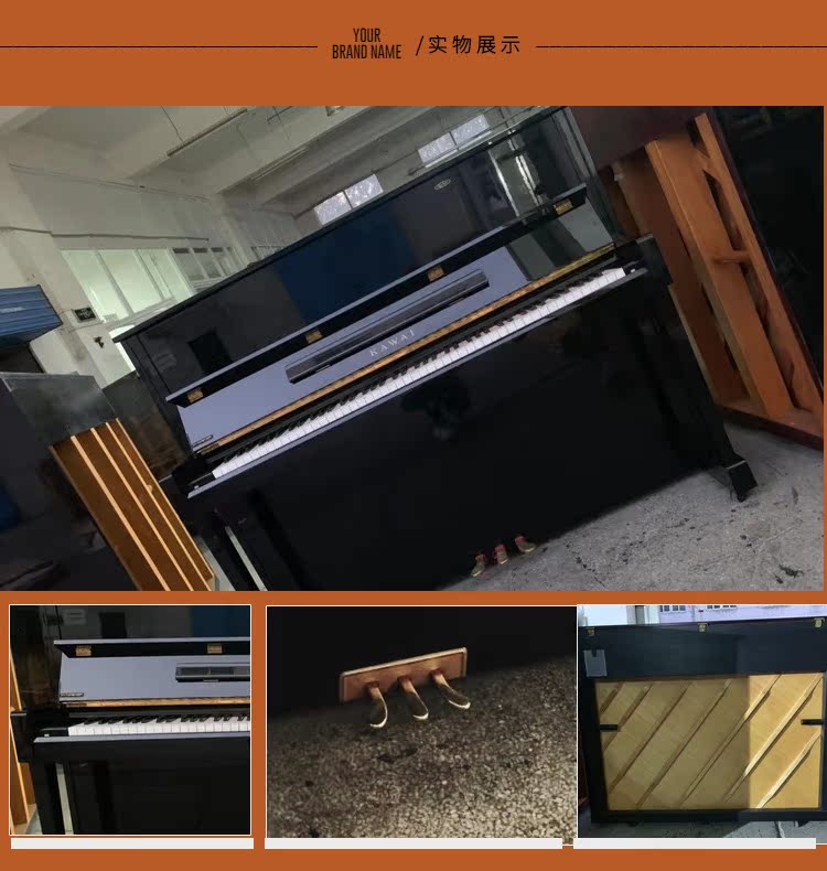 Nhật Bản nhập khẩu đàn piano trung cổ KAWAI dễ thương KU-10 dọc màu đen roland f140r