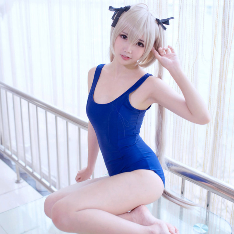 @088ADead Bank Water Day Ensemble with swimsuit pants crotch invisible pull-up to protect the dark dark blue