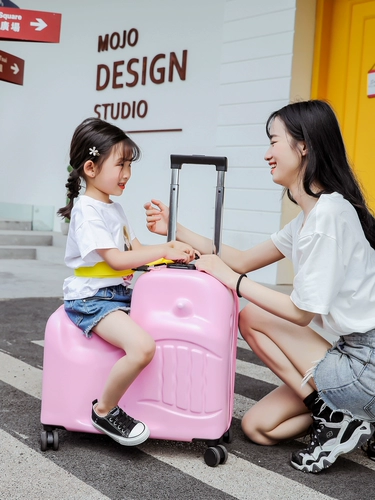 Мультяшный детский чемодан, тележка, велосипед, 24 дюймов