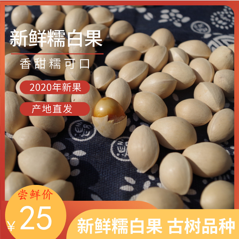 2021 Fresh Glutinous White Fruit Ginkgo Fruit Round Fruit Pizhou Specialties Send Recipe Send Fruit Opener