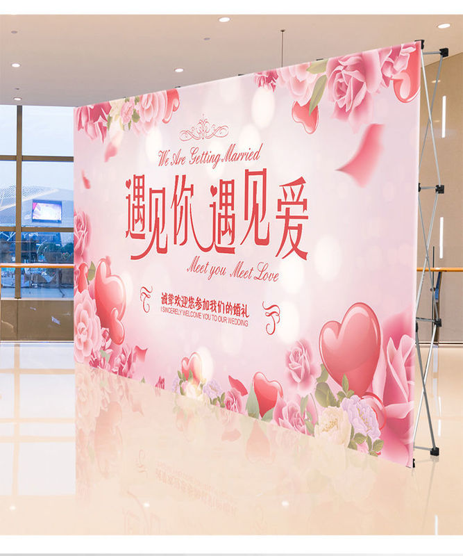 Folding Truss Display Stand for Outdoor Advertising, Aluminum Alloy Display Rack, Floor-Standing Signature Wall, Poster Cloth Backdrop Stand