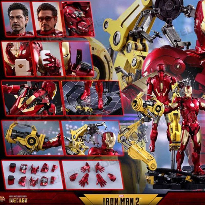 Siêu mẫu anime Marvel HotToys HT đúc hợp kim Iron Man 1 / 6MK4 có thể tháo dỡ mô hình di chuyển làm bằng tay - Capsule Đồ chơi / Búp bê / BJD / Đồ chơi binh sĩ