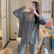 Moon clothing pregnant women modal pajamas summer thin postpartum feeding tide mother pregnant casual home clothing set