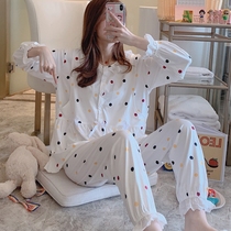 Yuezi clothing spring and autumn cotton postpartum 3 months pregnant womens pajamas women pregnancy summer maternal breastfeeding set