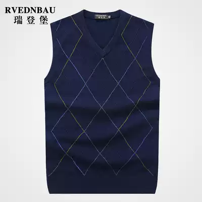 2021 young and middle-aged knitwear vest men's spring and autumn thin men's sweater sweater vest large size sleeveless vest men