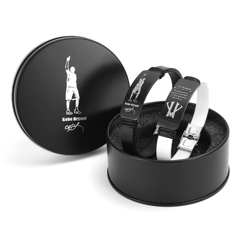 Basketball bracelet set star Kobe James Iverson Curry Owen sports energy student silicone wrist guard