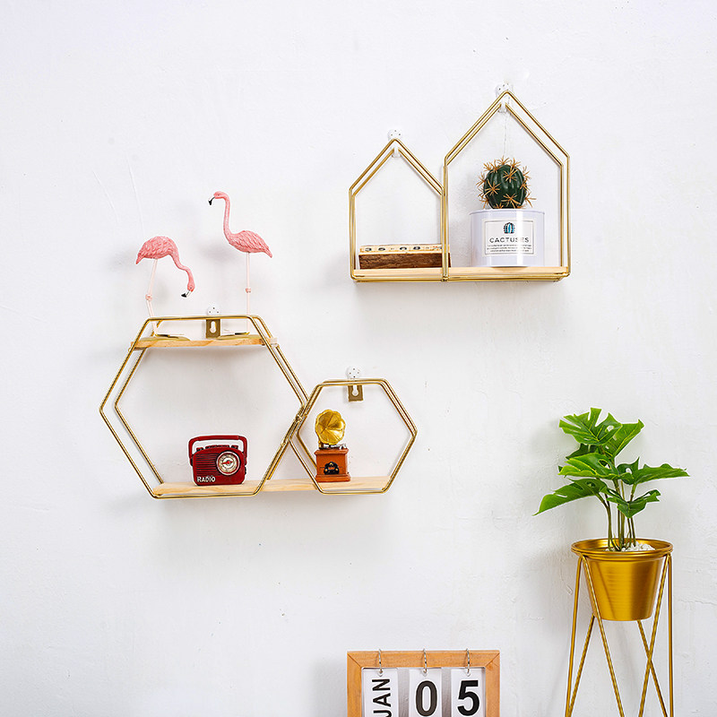 Milk tea shop wall decoration dining room wall shelf creative bedroom wall modern simple nail shop porch