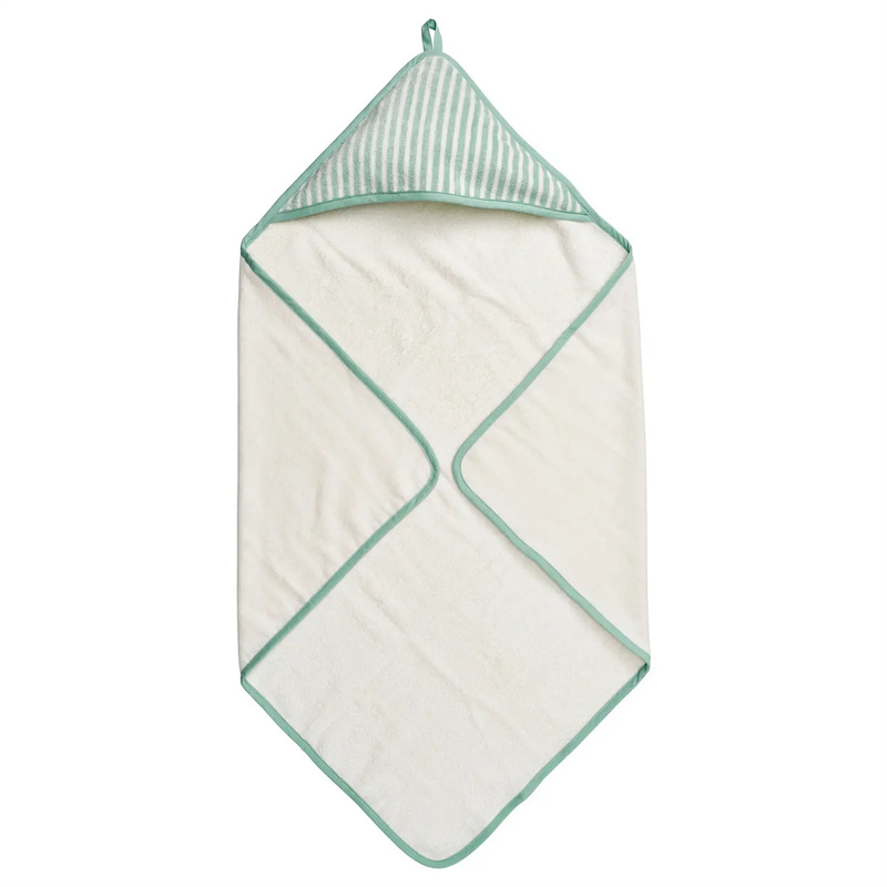 Ikea Ryne Hooded Baby Towel, White Blue/Striped Pattern, 80X 80cm Ikea Ryne Hooded Baby Towel, White Blue/Striped Pattern, 80X 80cm