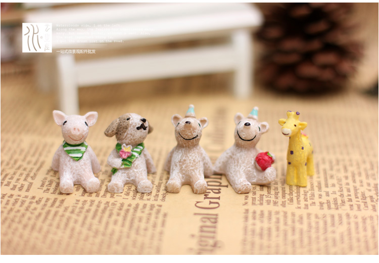 Mini zakka tạp hóa nhựa trang trí vi cảnh trang trí búp bê búp bê Giáng sinh động vật nhỏ giải phóng mặt bằng trang trí nhà ngày tết