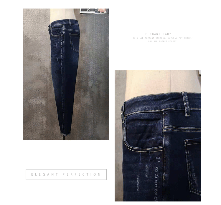 Patina 2018 mùa đông mới của phụ nữ Hàn Quốc quần jeans ống rộng chân mỏng 1649551000 quần tây nữ ống suông đứng